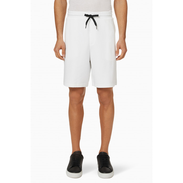 Armani - Logo Shorts in Fleece White