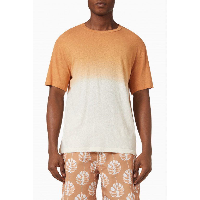 Frescobol Carioca - Dinis T-shirt in Cotton-linen Blend