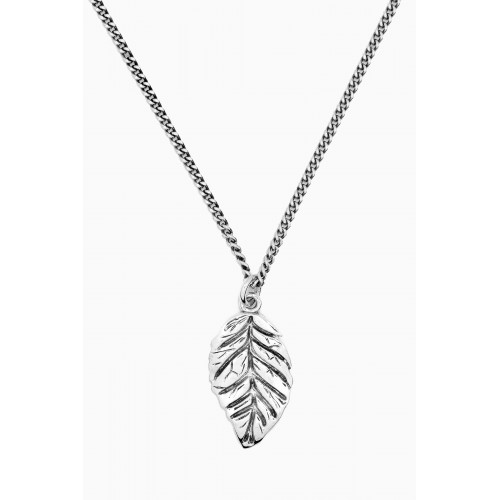 Emanuele Bicocchi - Leaf Pendant Necklace in Sterling Silver