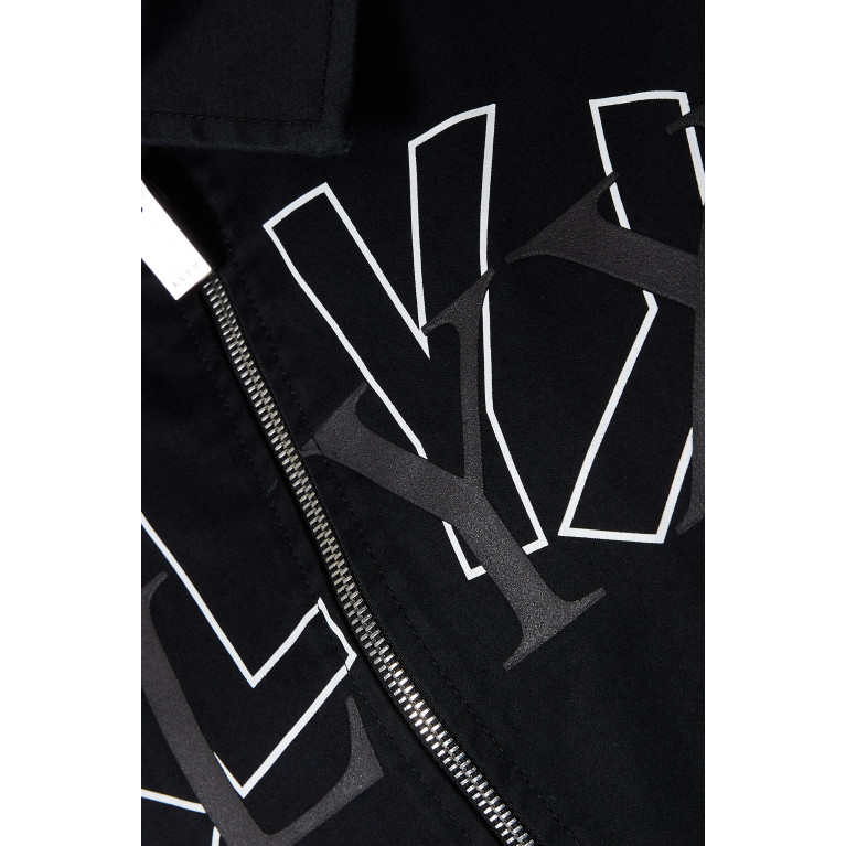 1017 ALYX 9SM - Logo Zip-up Shirt in Stretch Cotton