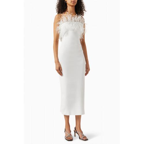 Staud - Nellie Midi Dress in Knit White