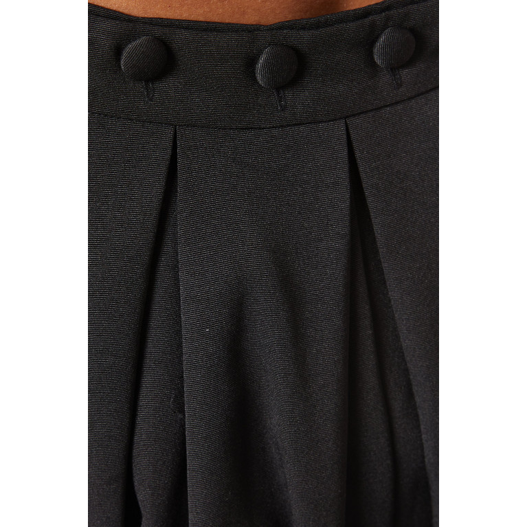 Staud - Prunella Detachable Cape Midi Skirt in Crepe Black