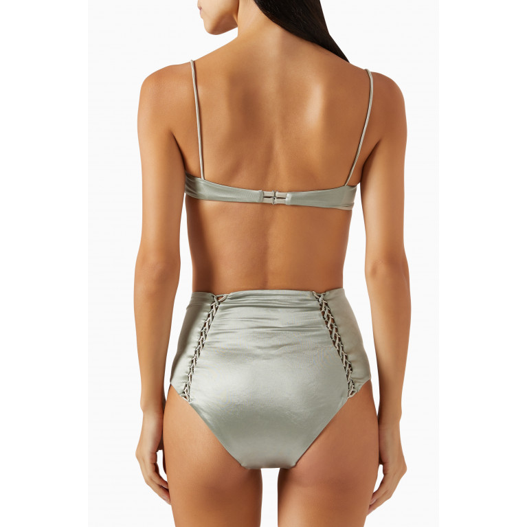Isa Boulder - Cableknot Reversible High-waist Bikini Briefs
