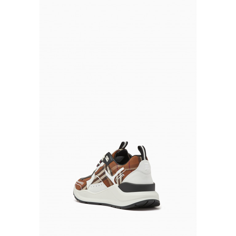 Burberry - Vintage Check Sneakers in Leather & Cotton