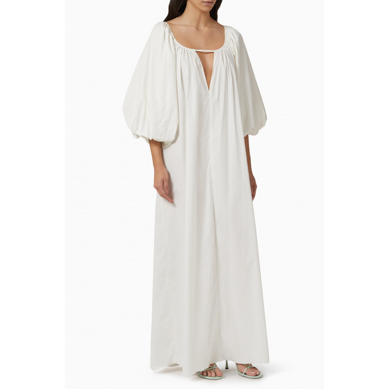 Adriana Degreas - Effortless Chic Maxi Dress in Cotton Neutral