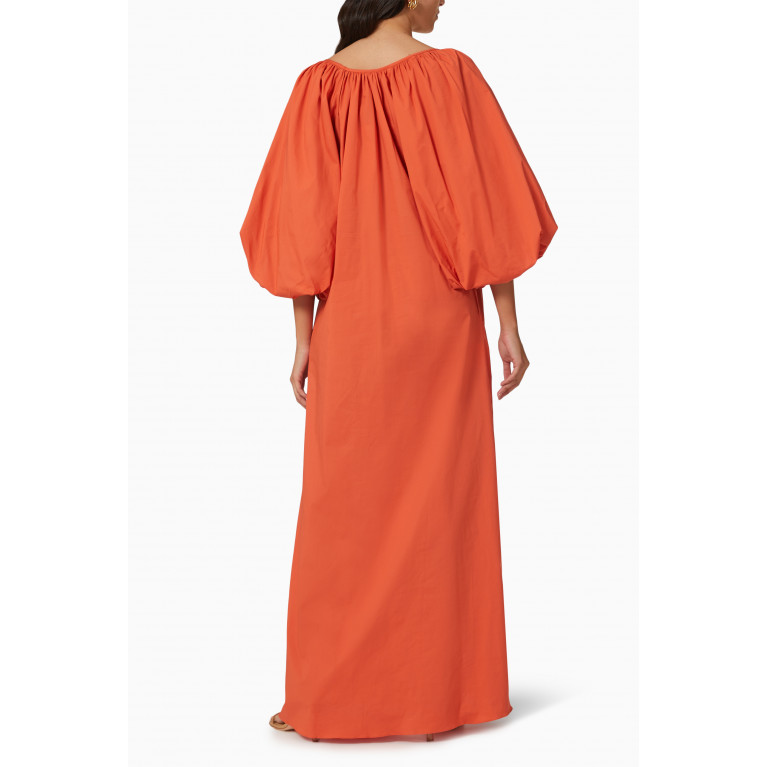 Adriana Degreas - Effortless Chic Maxi Dress in Cotton Orange