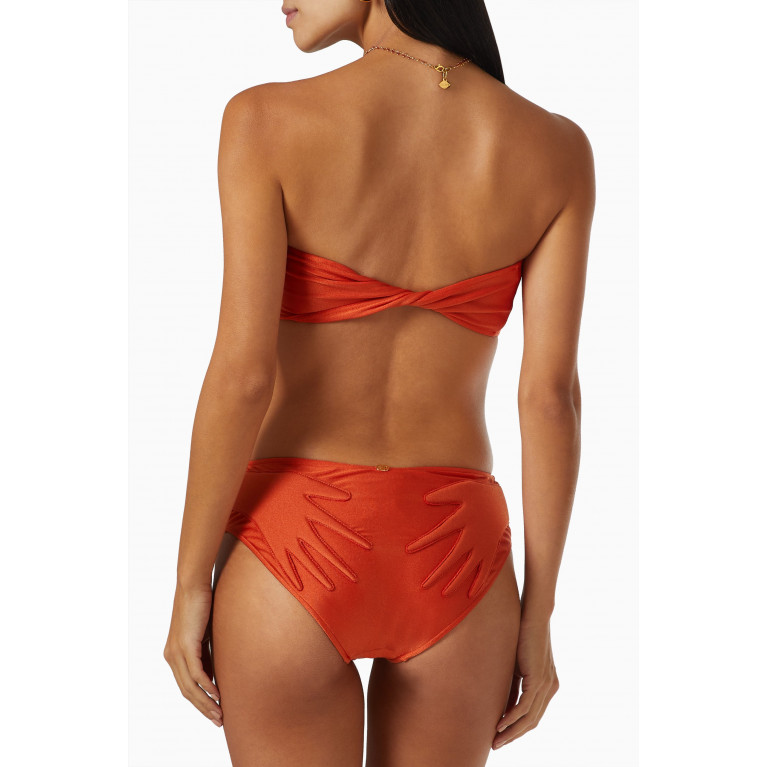 Adriana Degreas - Twisted Bandeau Bikini Set in Nylon