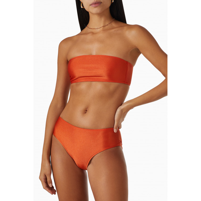 Adriana Degreas - Twisted Bandeau Bikini Set in Nylon