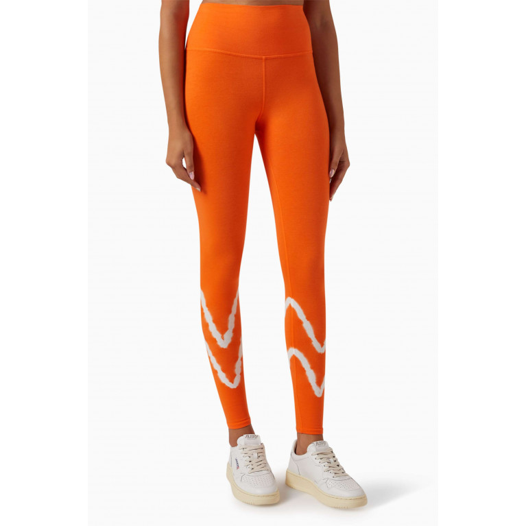 Electric & Rose - Sunset High-waist Leggings in Stretch-cotton Orange
