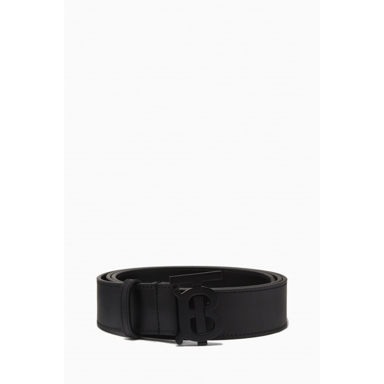 Burberry - TB Matte Belt in Smooth Leather