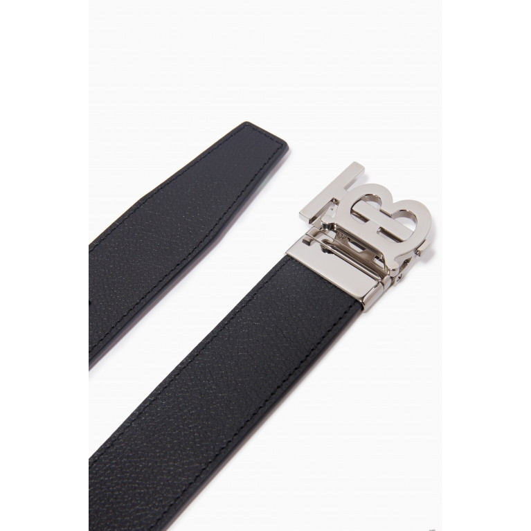 Burberry - Reversible Monogram Belt in Leather