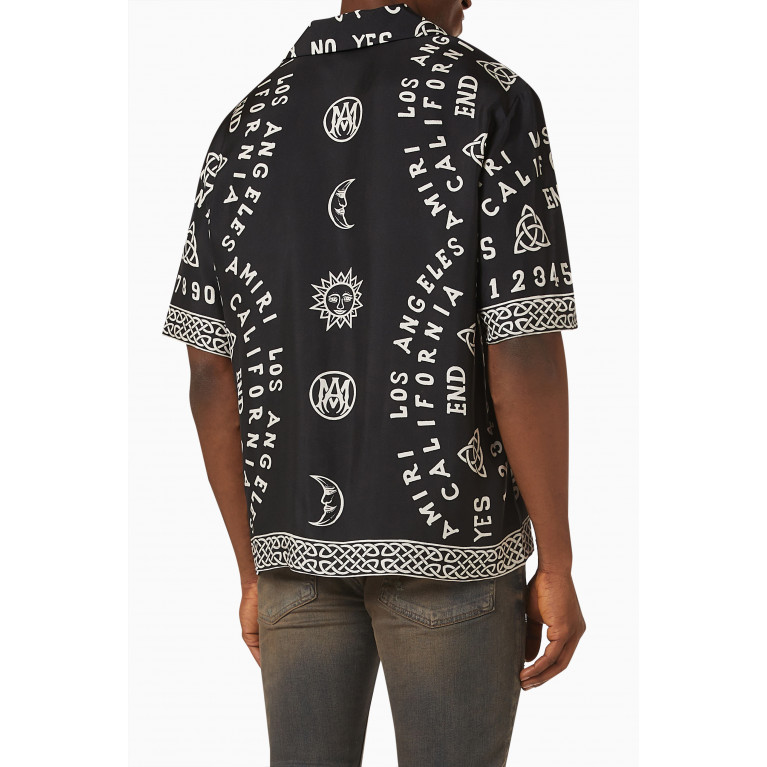 Amiri - Ouija Board Bowling Shirt in Silk