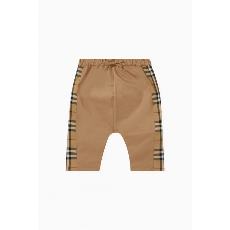 Burberry - Logo Checkered Shorts in Cotton