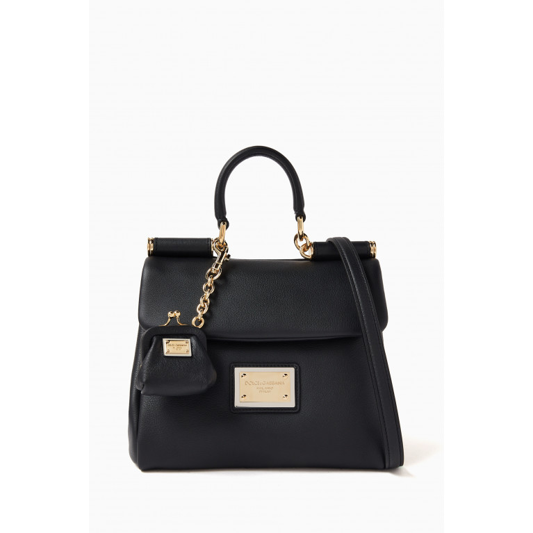 Dolce & Gabbana - Small Miss Sicily Soft Bag in Calfskin Black