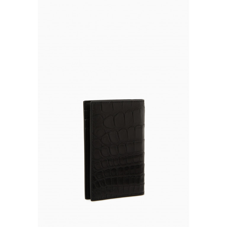 Bottega Veneta - Flap Card Case in Alligator Leather