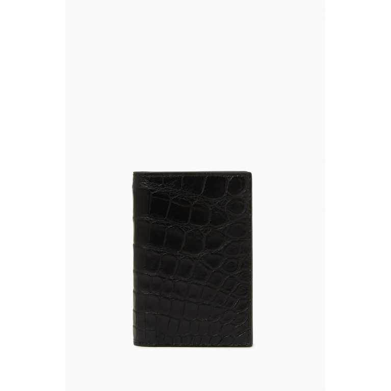 Bottega Veneta - Flap Card Case in Alligator Leather
