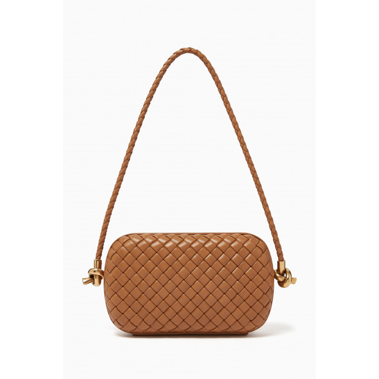 Bottega Veneta - Knot Minaudiere Bag in Padded Intreccio Laminated Leather