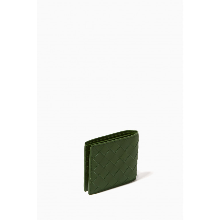 Bottega Veneta - Small Bi-Fold Zip Wallet in Intreccio Leather