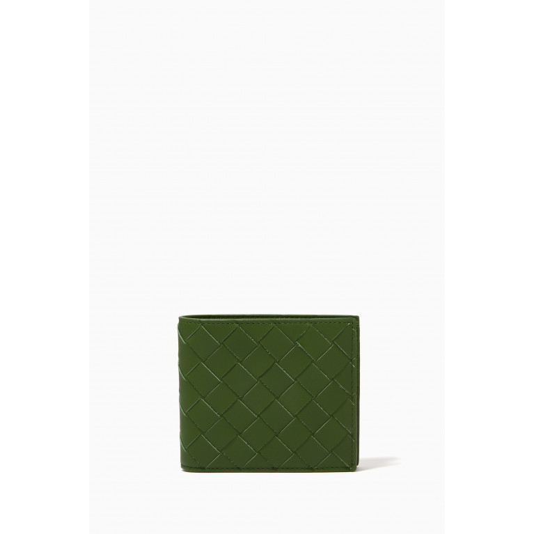 Bottega Veneta - Small Bi-Fold Zip Wallet in Intreccio Leather