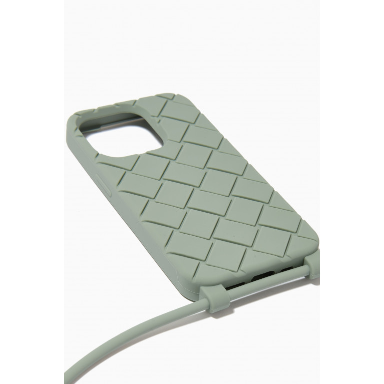 Bottega Veneta - iPhone 14 Pro Case in Intreccio Rubber Silicone