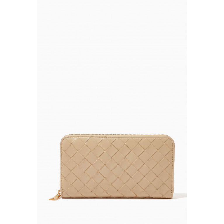 Bottega Veneta - Zip Around Wallet in Intrecciato Leather