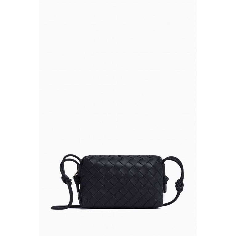 Bottega Veneta - Mini Loop Camera Crossbody Bag in Intrecciato Leather