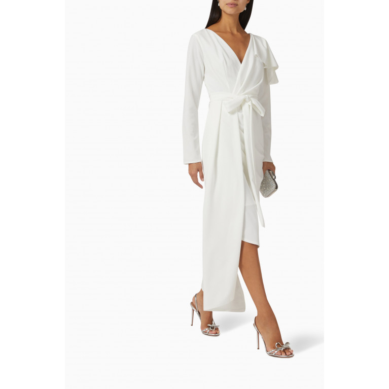 NASS - Asymmetric Midi Dress White