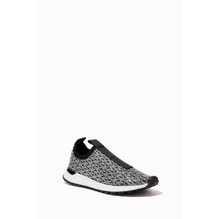 MICHAEL KORS - Bodie Slip-on Sneakers in Crystal Logo Mesh
