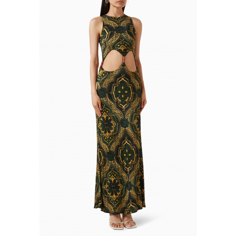 Savannah Morrow - Palmera Printed Maxi Dress in OEKO-TEX® Bamboo