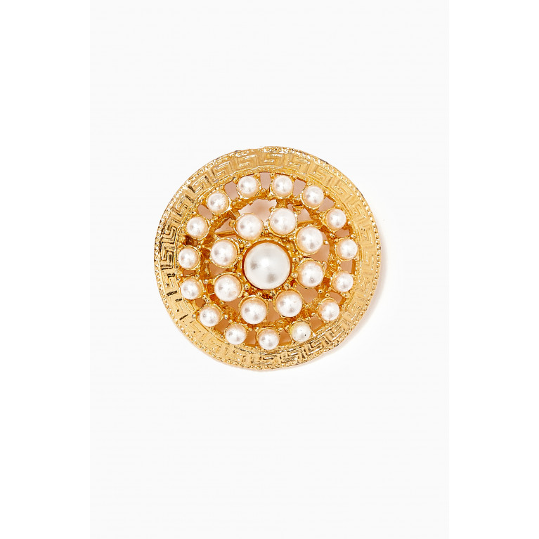 Susan Caplan - Rediscovered 1980s Faux Pearl Brooch