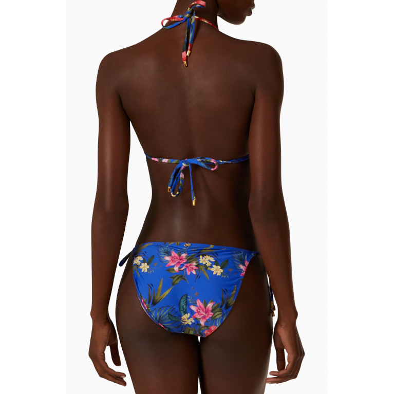 PQ Swim - Boca Embroidered Bikini Bottom in Stretch Nylon