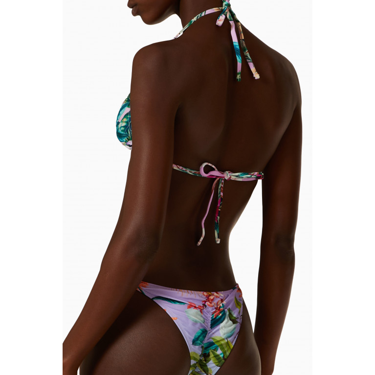 PQ Swim - Oasis Ruched Triangle Bikini Top in Stretch Nylon
