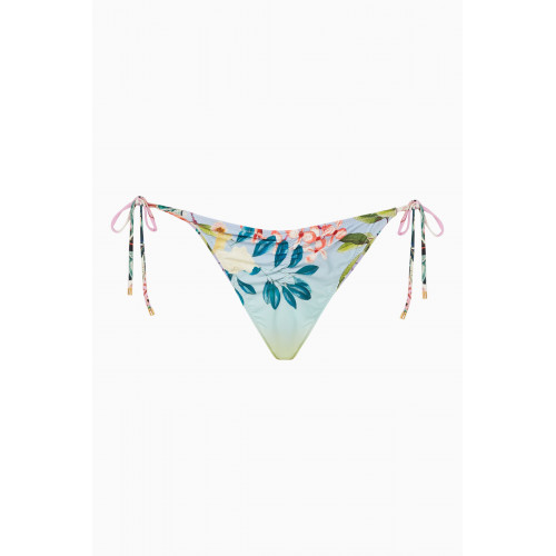 PQ Swim - Oasis Ruched Bikini Bottom in Stretch Nylon