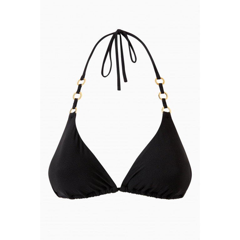 PQ Swim - Link Ring Triangle Bikini Top in Stretch Nylon