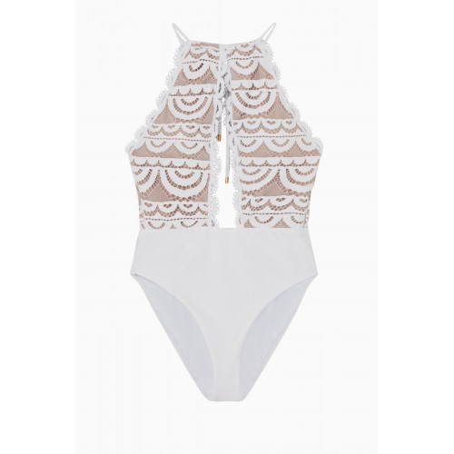PQ Swim - Keyhole One-piece Swimsuit in Lace & Nylon
