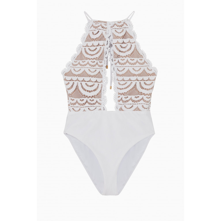 PQ Swim - Keyhole One-piece Swimsuit in Lace & Nylon