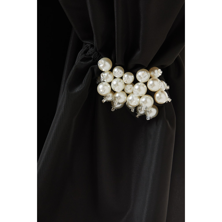 Nihan Peker - Pearl-embellished Maxi Dress in Satin