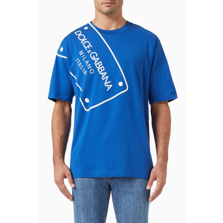 Dolce & Gabbana - Logo-tag T-shirt in Cotton Jersey