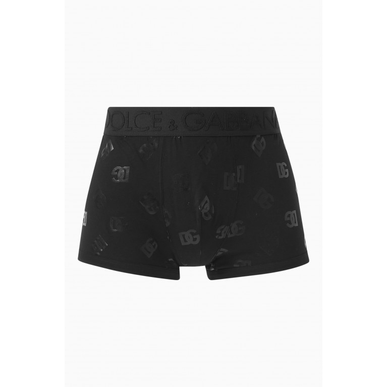 Dolce & Gabbana - DG Logo Boxers in Two-way Stretch Jersey