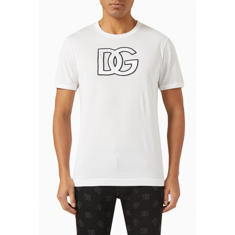 Dolce & Gabbana - DG Logo T-shirt in Cotton Jersey
