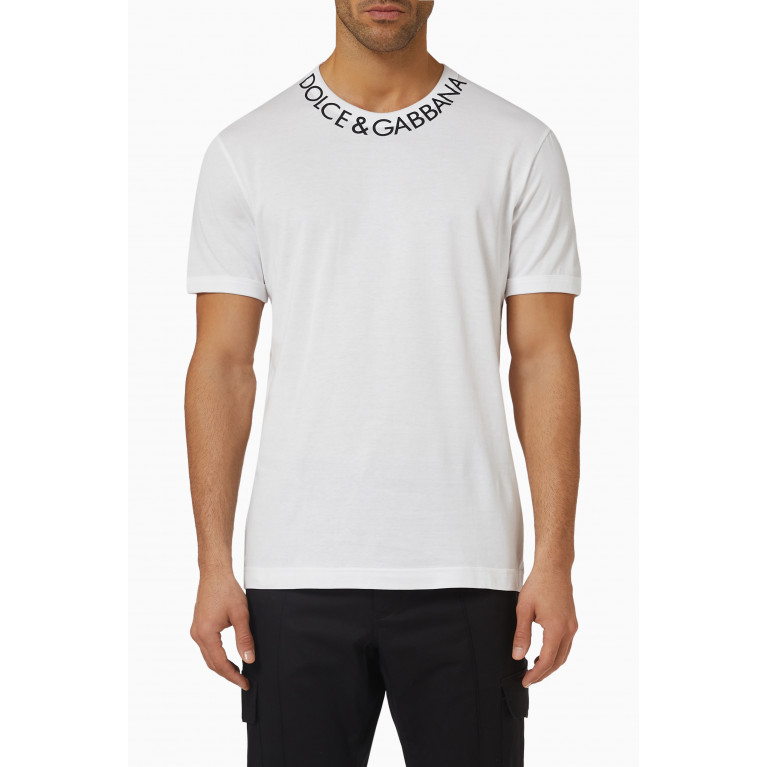 Dolce & Gabbana - Logo Collar T-shirt in Jersey