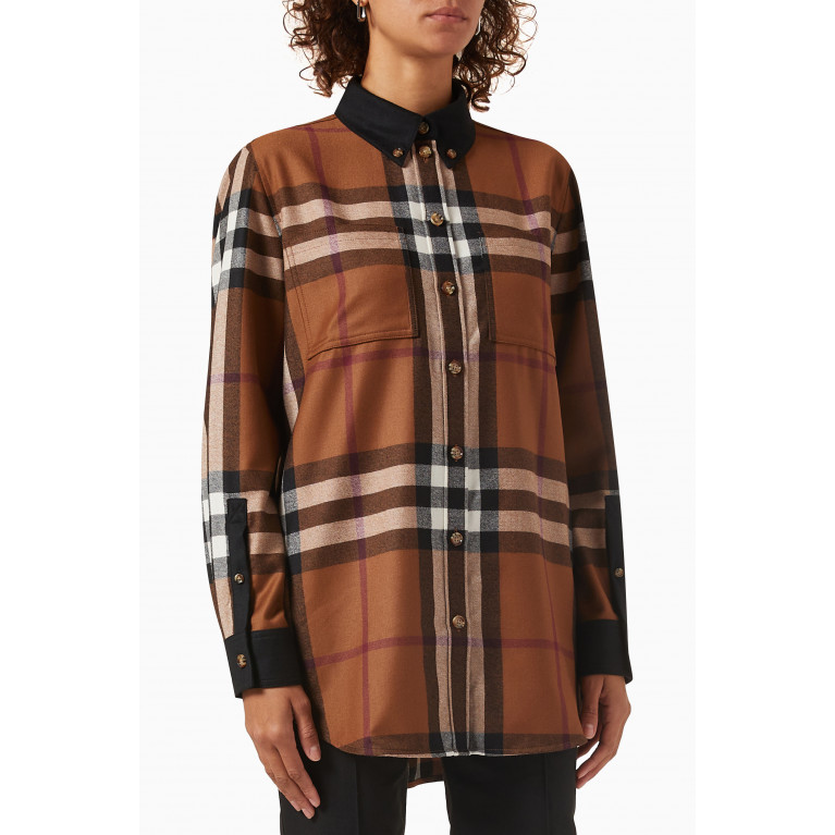 Burberry - Paola Checked Shirt in Wool