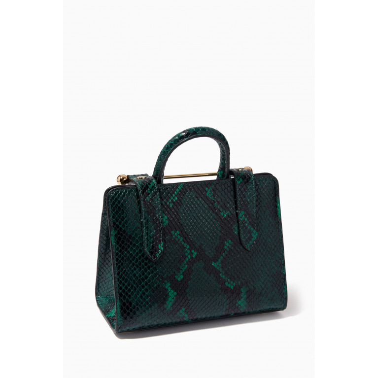 Strathberry - Nano Tote Bag in Snake Embossed Leather