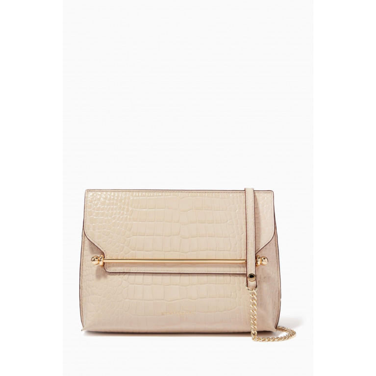 Strathberry - Stylist Crossbody Bag in Croc-Embossed Leather