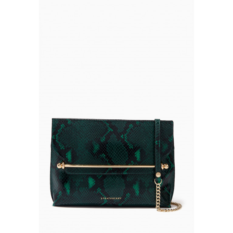 Strathberry - Stylist Crossbody Bag in Snake Embossed Leather