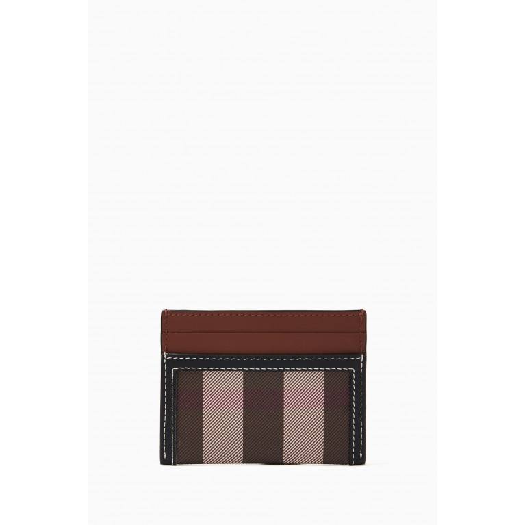 Burberry - Sandon Checked Cardholder in Canvas & Leather