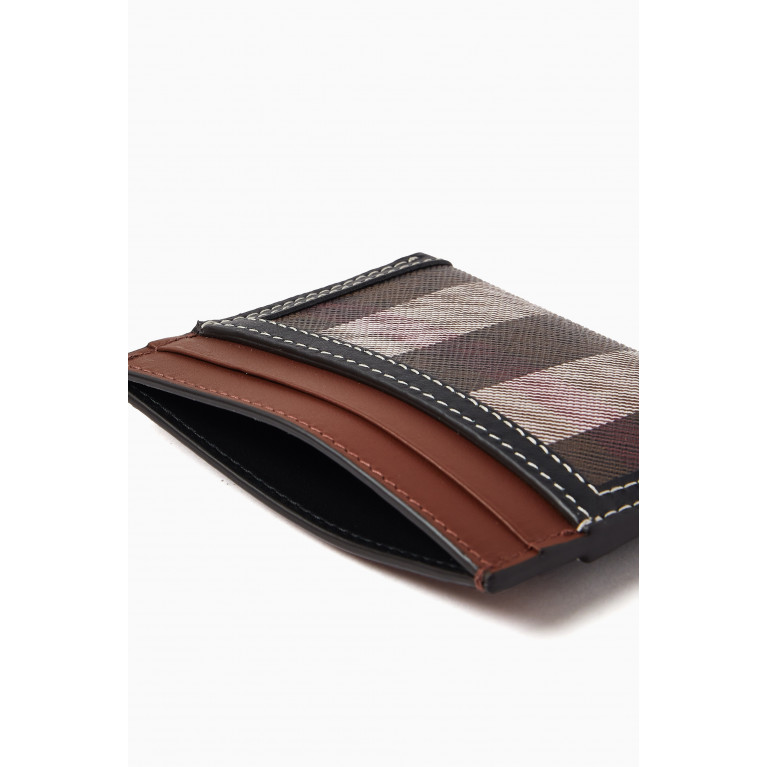 Burberry - Sandon Checked Cardholder in Canvas & Leather