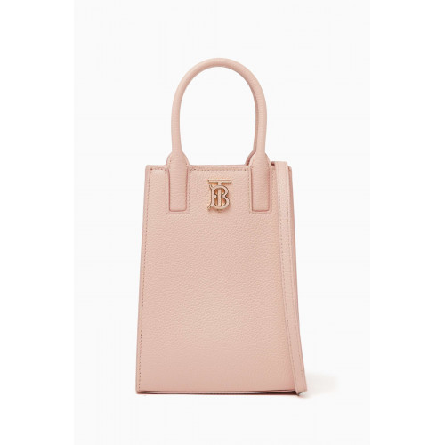Burberry - Micro Frances Tote Bag in Grained-leather