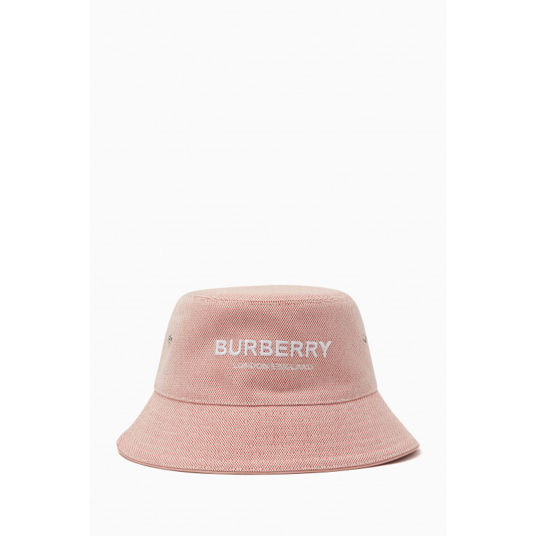 Burberry - Logo Embroidered Bucket Hat in Cotton Canvas