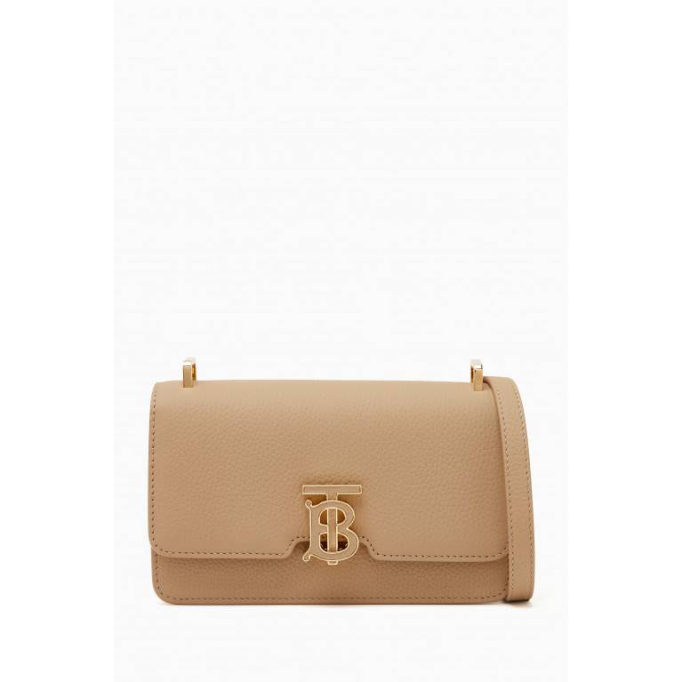 Burberry - Mini TB Shoulder Bag in Grained-leather